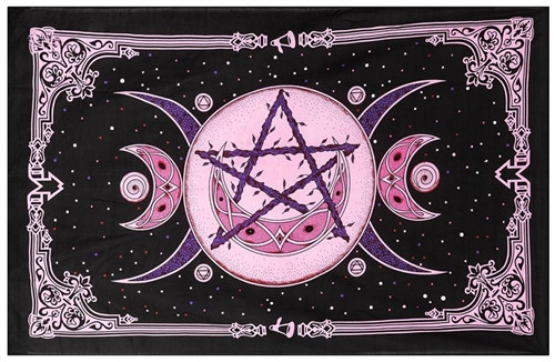 Pink Magickal Moon Tapestry