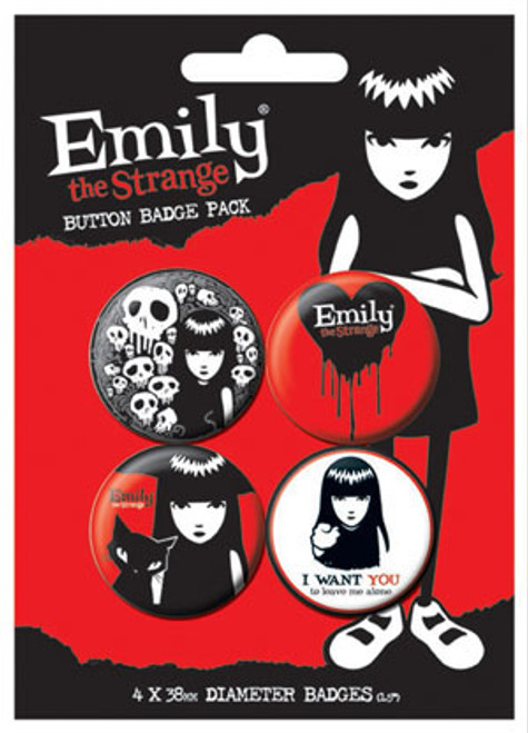 Emily The Strange - badge pack 1