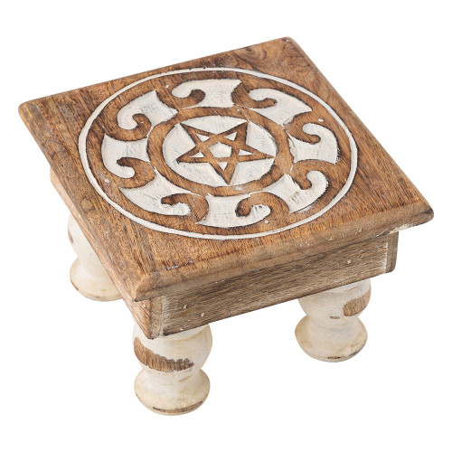 Carved Altar table - small, white finish