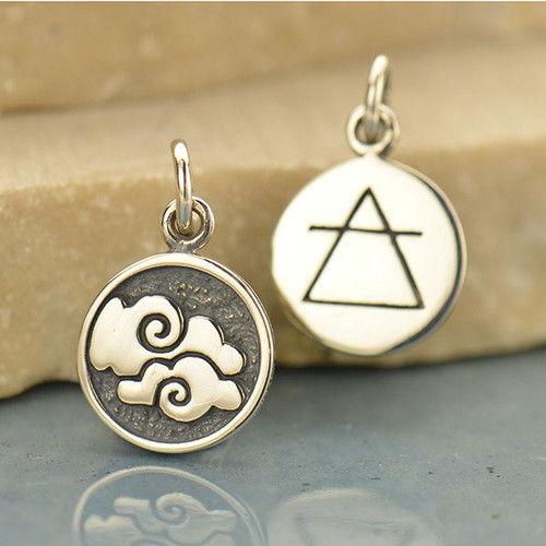 Air Element small sterling silver charm