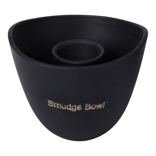 Black Clay Smudge Bowl