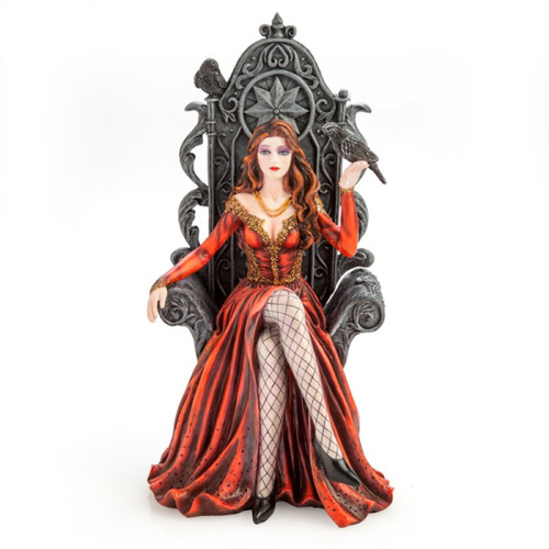 Red Queen with Raven Figure