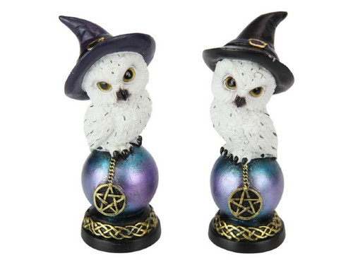 Owl with Witch Hat on Ball - large
