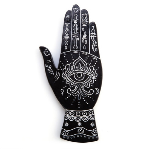 Incense Holder palmistry Black & White