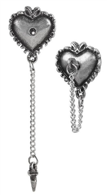 Alchemy Witches Heart Ear Studs