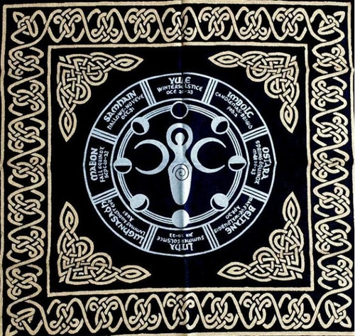 Altar Cloth - Goddess with Pagan Calendar