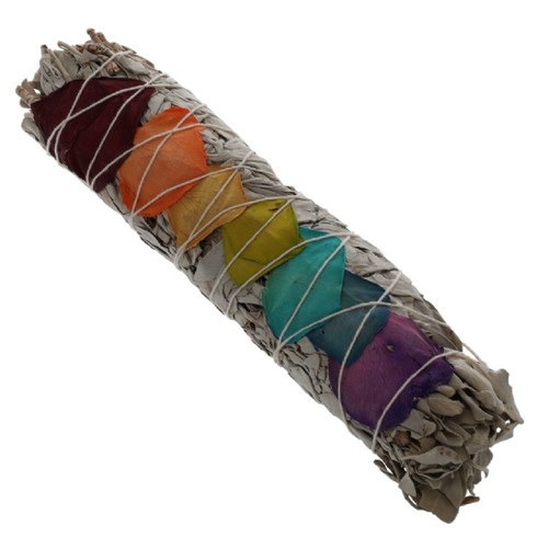 Smudge Stick with Chakra Colours large