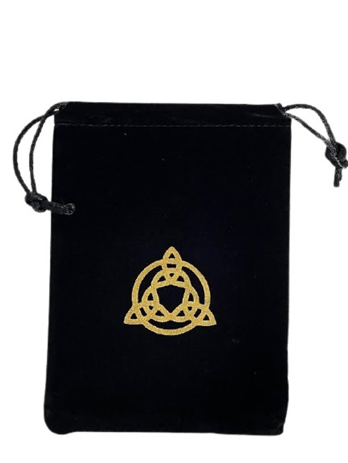 Velvet Bag - Gold Triquetra