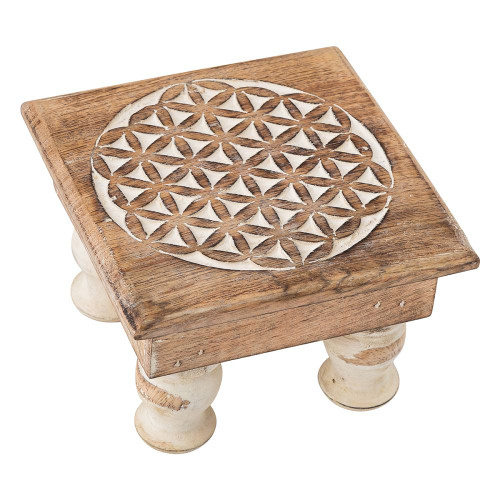 Small Altar table - Flower of Life white