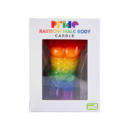 Rainbow Pride Candle - Male body