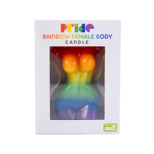 Rainbow Pride Candle - Female body