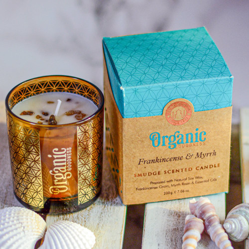 Organic Goodness Smudge Candle - Frankincense & Myrrh