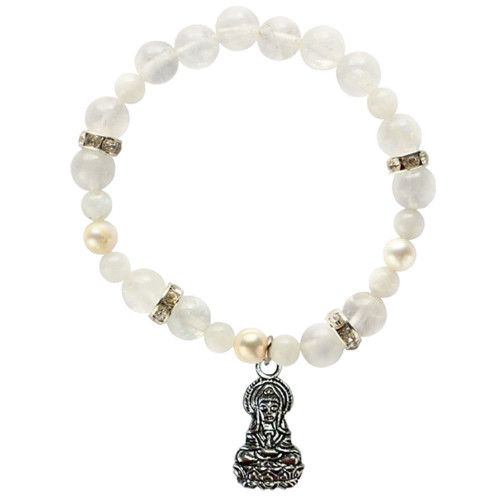 Crystal Charm Bracelet - Kuan Yin