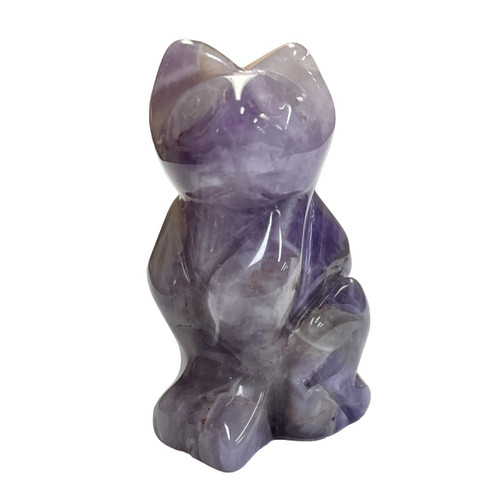Crystal Carved Cat - Amethyst