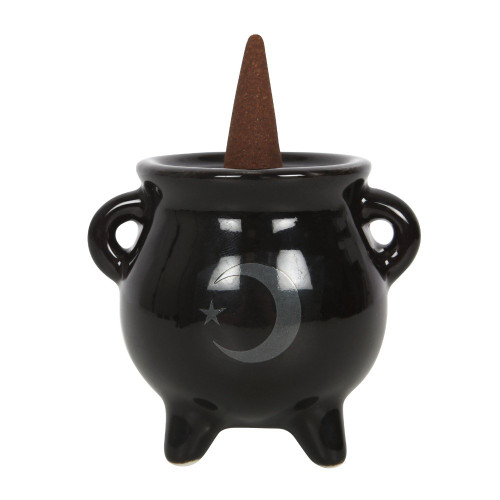 Incense Holder - Cauldron with Crescent Moon