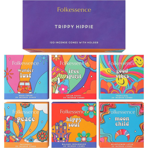 Folkessence Incense Cones - Trippy Hippy Pack