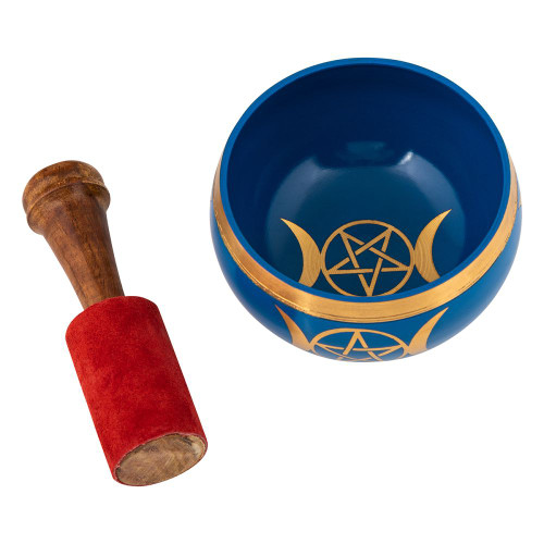 Small Singing Bowl - Blue Triple Moon