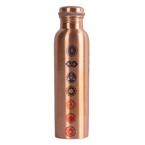 Copper Water Bottle - Chakras