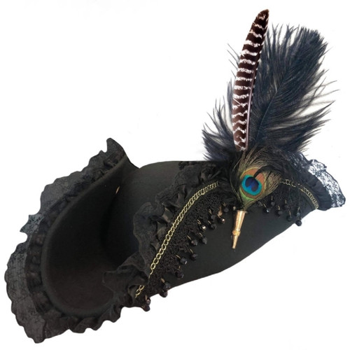 Hat - Tricorn with Feathers and Quill