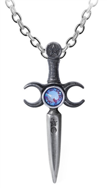 Alchemy Triple Moon Athame Pendant