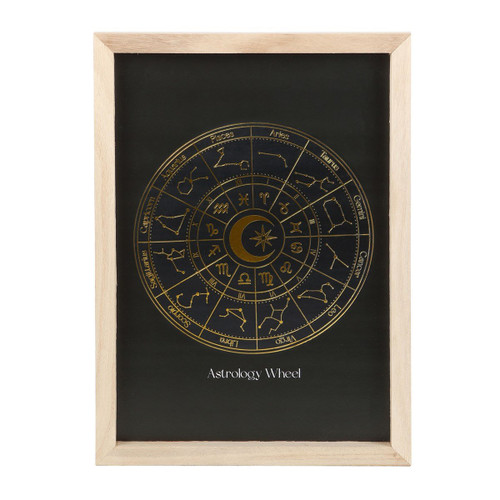 Framed Print - Astrology Wheel black