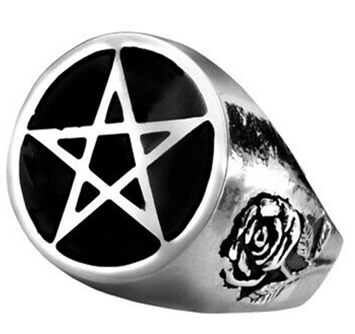 Roseus Pentagram Ring