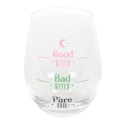 Stemless Wine Glass - Good Witch Bad Witch