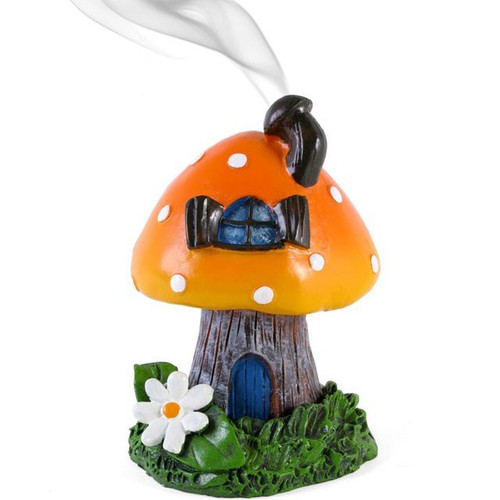 Incense Cone Burner - Orange Toadstool