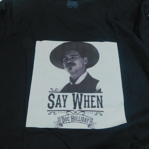 Short Sleve T-Shirts Black with Custom Design Transfer