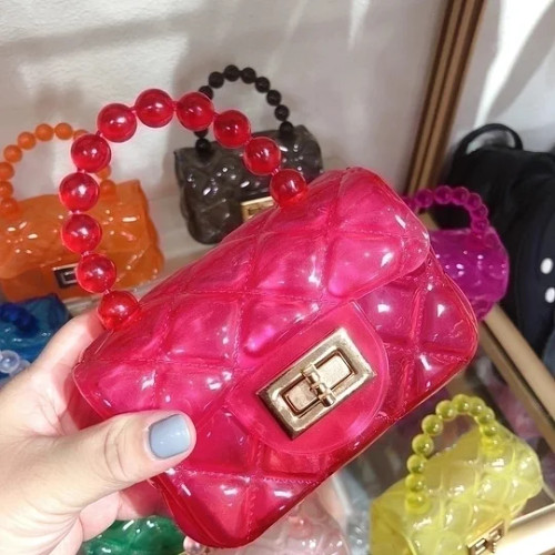 Trendy Fashion Small Chanel Style Bag Dark Pink Trendy Fashion Small Chanel Style Bag Dark Pink