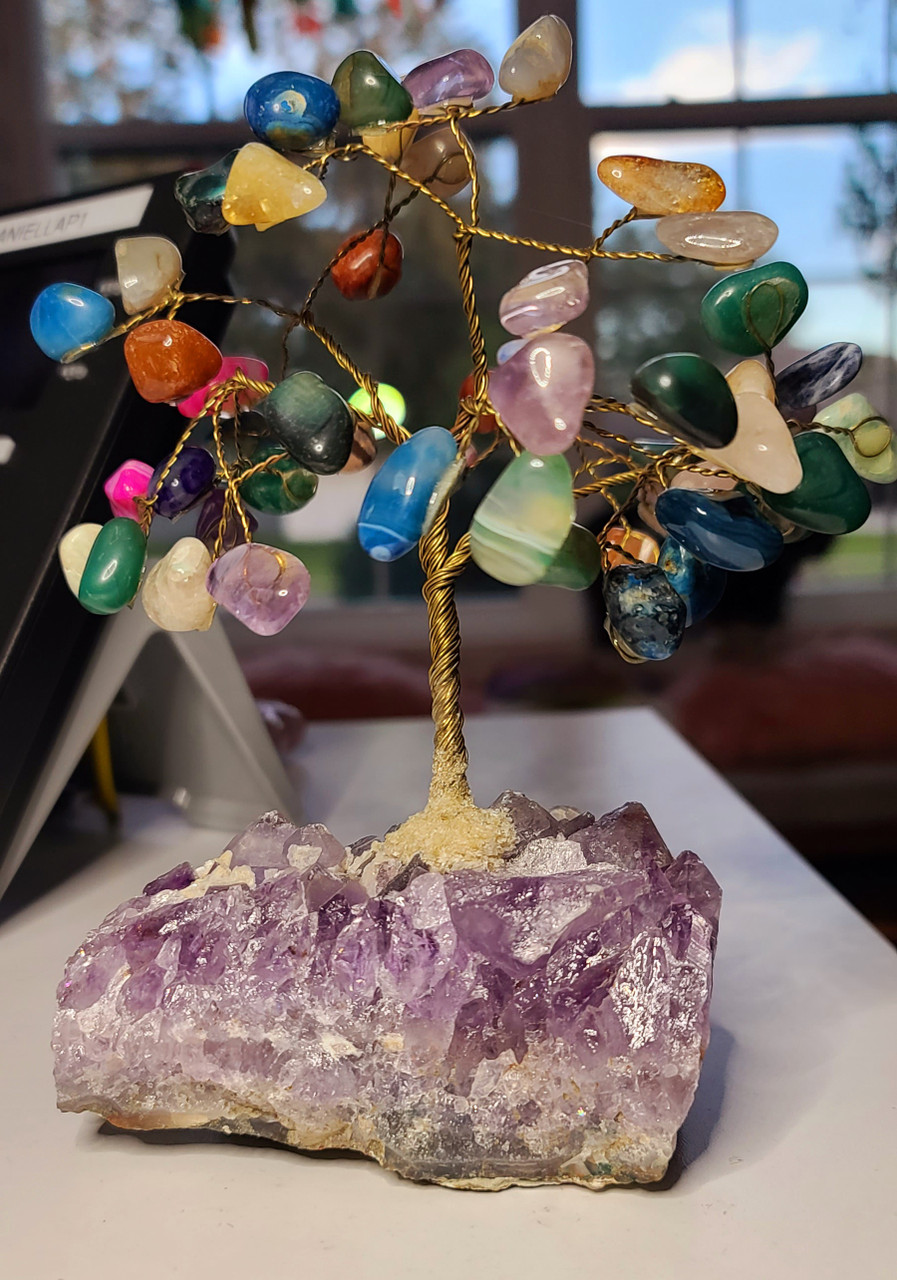 Brazilian Large Gemstone Wire Bonsai Tree Doing It Sober