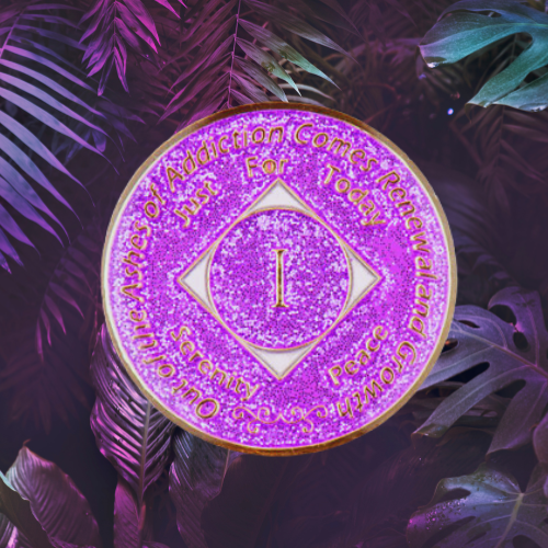 NA Glitter Lavender Medallion Years 1-45 NA Glitter Lavender Medallion Years 1-45
