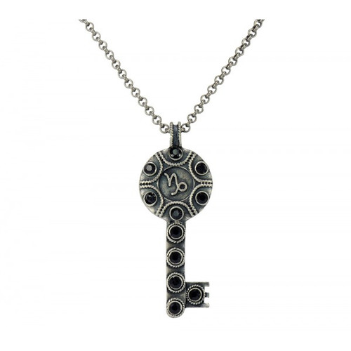 Key Zodiac Sign Necklace Capricorn Key Zodiac Sign Necklace Capricorn