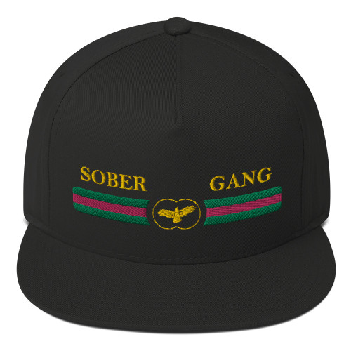 Sober Gang Trucker Flat Bill Cap Baseball Hat Sober Gang Trucker Flat Bill Cap Baseball Hat