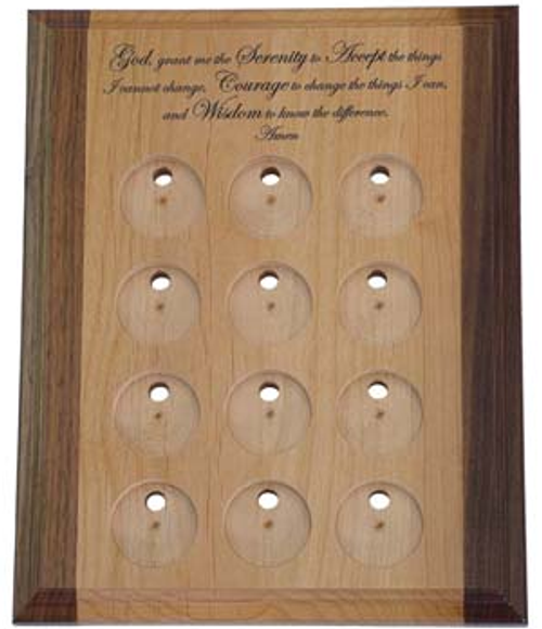 GRATITUDE AA Chip Holder Recipe Box Size Wood Recovery Gift Serenity Prayer  Chip Sobriety Birthday Card Box 