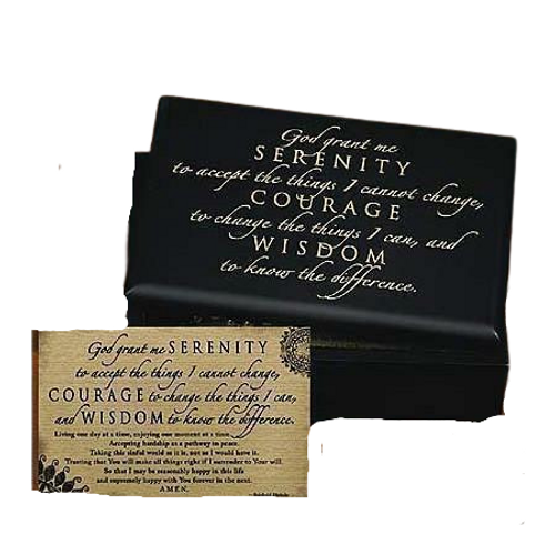 God Box: Wood, Black Serenity Prayer Box God Box: Wood, Black Serenity Prayer Box