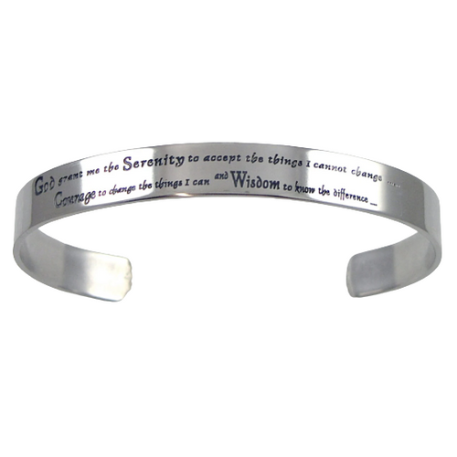 Stainless Steel Serenity Prayer Cuff - 6802A Stainless Steel Serenity Prayer Cuff - 6802A