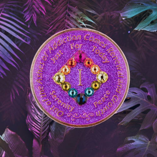 NA Glitter Lavender w LGBT Bling (Yrs 1-45) NA Glitter Lavender w LGBT Bling (Yrs 1-45)