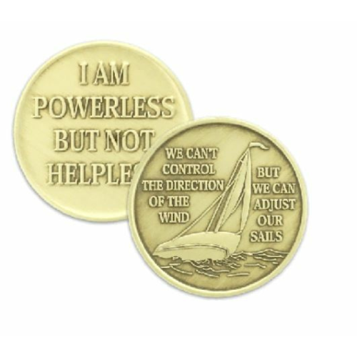 Sailboat Wendells Bronze Affirmation Medallion Sailboat Wendells Bronze Affirmation Medallion