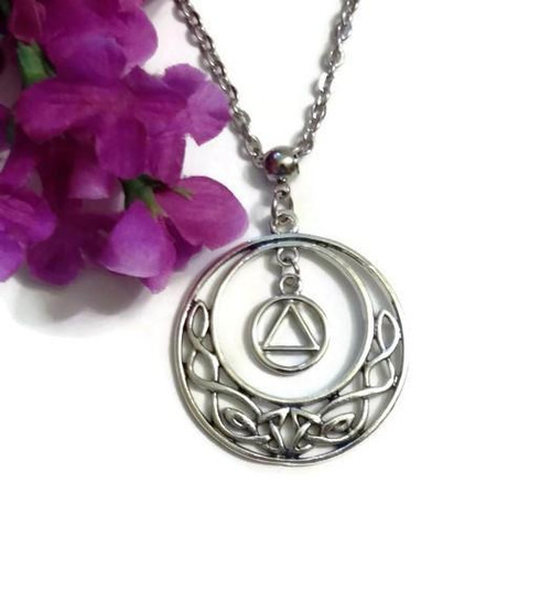 Tribal Dangle Charm Necklace Alcoholics Anonymous Tribal Dangle Charm Necklace Alcoholics Anonymous