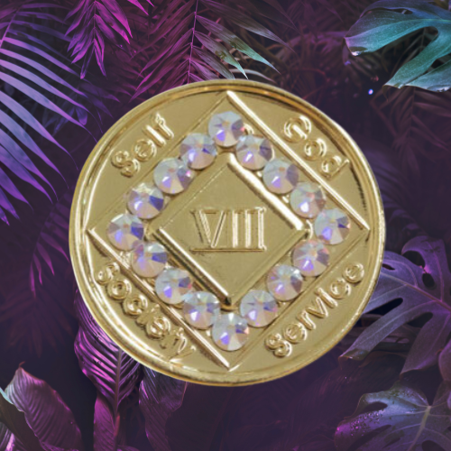 NA Gold Crystal AB Narcotics Anonymous Anniversary Coin NA Gold Crystal AB Narcotics Anonymous Anniversary Coin