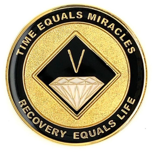 NA Recovery Black & Gold Yearly Recovery Medallion (1-40) 18 months