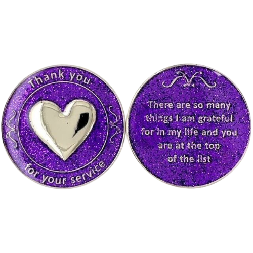 Thank You For Your Service Gratitude Specialty Purple Heart Recovery Medallion
