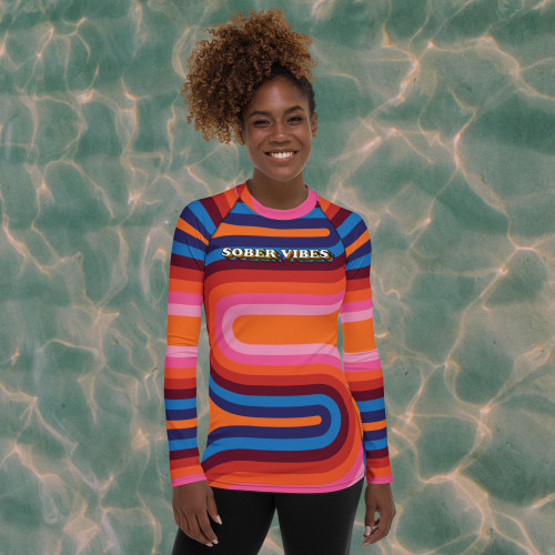 Sober Vibes Women's Rash Guard Sober Vibes Women's Rash Guard