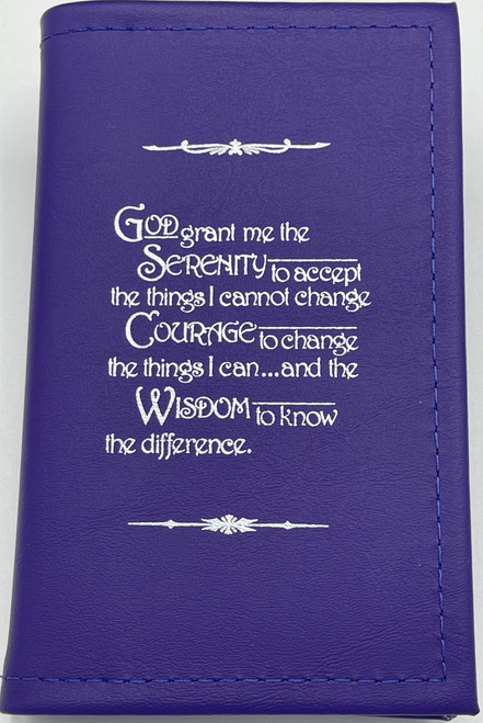 AA Single Book Cover for **POCKET /MINI**AA Big Book, 12 & 12 or 24 Hours a Day w/Serenity Prayer