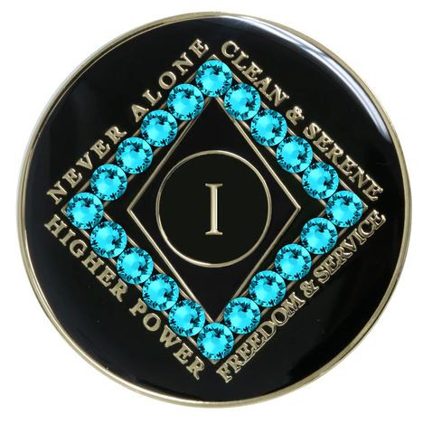 NA Black Clean Time Yearly Medallion Zircon Crystals Yrs 1-40