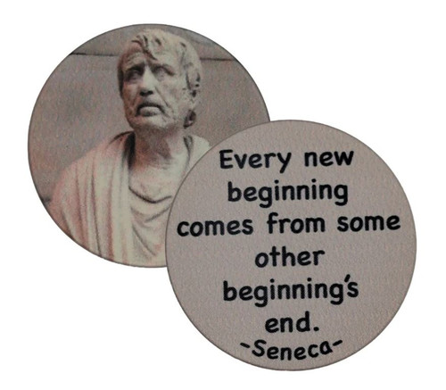 Seneca "New Beginnings" Philosophy Poker Chip