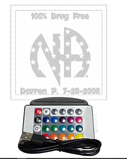6 Designs Personalized (Name & Date) NA Laser Engraved LED Light Up ...