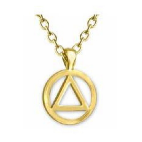 AA 1" Shiny Gold Pendant w/Necklace AA 1" Shiny Gold Pendant w/Necklace