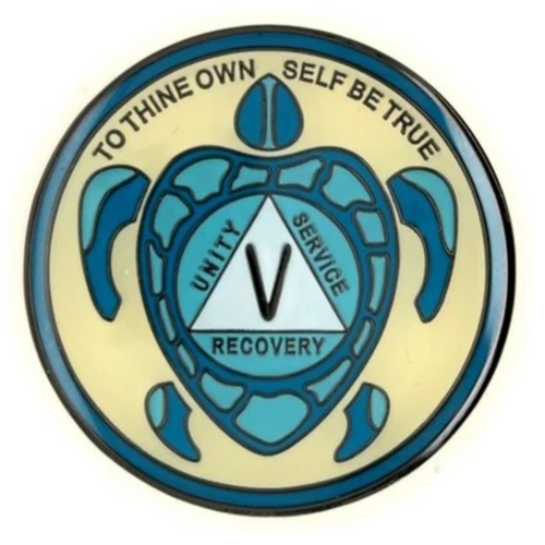 AA Medallion Sea Turtle (24hr-40 Years) Recovery Medallion AA Medallion Sea Turtle (24hr-40 Years) Recovery Medallion